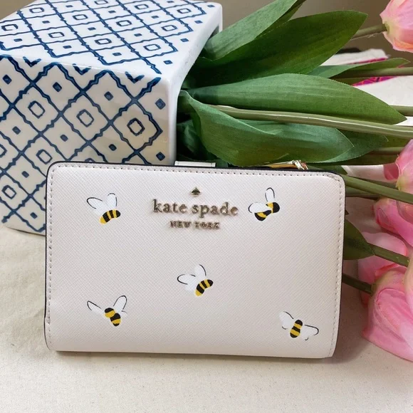 Kate Spade staci bee medium compact bifold wallet